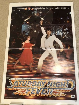 Saturday Night Fever.  1977.  Us One Sheet Movie Poster.  John Travolta