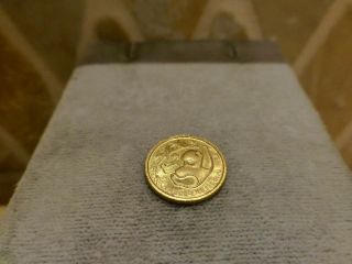 1985 China Panda Gold Coin 1/20 Oz 999 5 Yuan Bamboo Temple Of Heaven