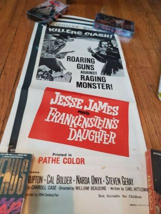 Vintage Poster 1965 Jesse James Meets Frankenstein 