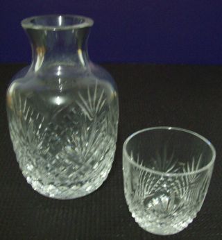 Crystal Bedside Water Carafe And Glass Circa 1930 