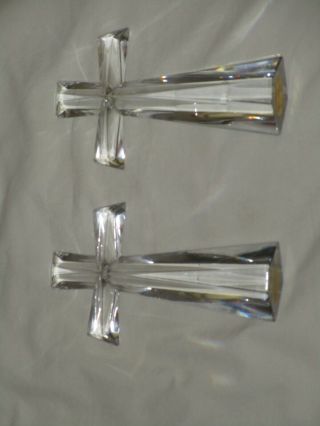 Two Teleflora Gifts Crystal Cross - 24 Lead Crystal Bohemian Czech Republic