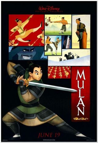 Mulan - 1998 - 27x40 Advance Style B Movie Poster - Disney - Eddie Murphy