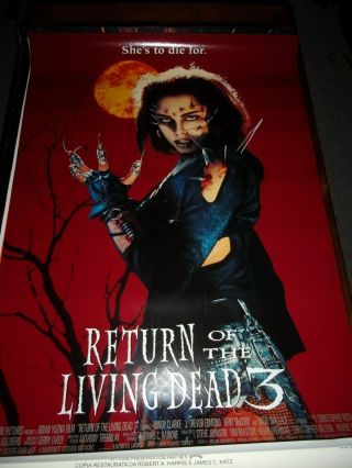 Return Of The Living Dead 3 - 27 X 40 Us One Sheet Poster - - Rare