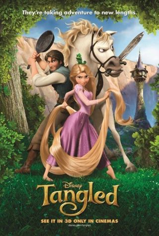 Tangled Movie Poster 2 Sided 27x40 Mandy Moore Disney