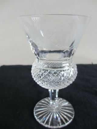 Edinburgh Crystal Thistle Pattern Wine Glass 4 5/8 Inches