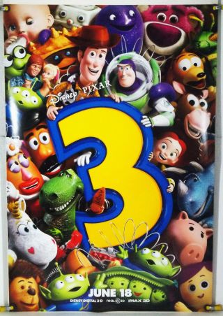 Toy Story 3 Ds Rolled Orig 1sh Movie Poster Pixar Tom Hanks Tim Allen (2010)