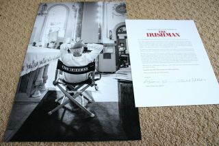 The Irishman Martin Scorsese B&w Set Photo Print Fyc Letter Extremely Press Kit