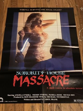 Sorority House Massacre One Sheet Movie Poster Rare Horror