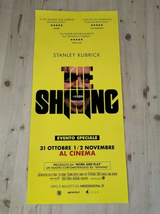 The Shining Movie Poster 12x27 " Italian Kubrick Nicholson King