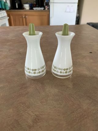 Vintage Pyrex Crazy Daisy Spring Blossom Salt And Pepper Shakers