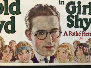 1924 PATHE SILENT FILM BLOTTER HAROLD LLOYD IN GIRL SHY 2