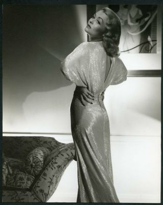 Constance Bennett In Stunning Back To Camera Portrait 1930s Dblwt Photo