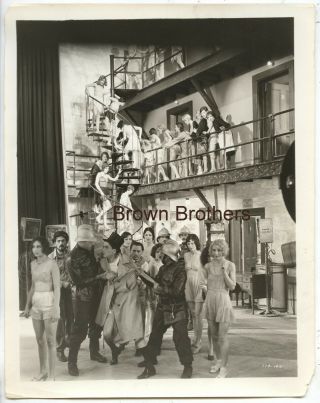 1929 Hollywood Zanuck " Show Of Shows " Early Color Chorus Girls Candid Photo
