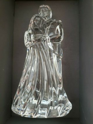 Waterford Lead Crystal 7 1/4 " Bride And Groom Clear Figurine Ireland
