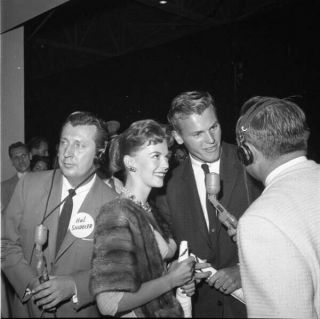 Natalie Wood Tab Hunter Red Carpet Interview Camera Negative & Contact Photo