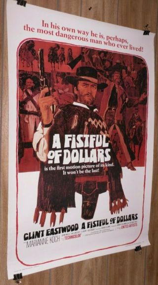 A Fistful Of Dollars 1sh Movie Poster Clint Eastwood Sergio Leone Western