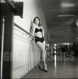 Abbe Lane Swimsuit & Heels 1950s Lovely Legs 2 1/4 Camera Negative Peter Basch