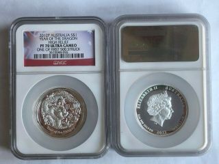 2012 P $1 Australia Year Of The Dragon Ngc Pf70 Ultra Cameo 1oz Silver First 500