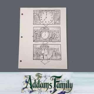 The Addams Family - Production Storyboard - Gomez & Morticia Cuckoo Clock