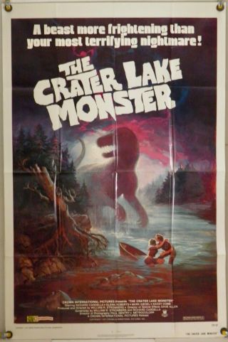 The Crater Lake Monster Ff Orig 1sh Movie Poster Dave Allen Fantamation (1977)
