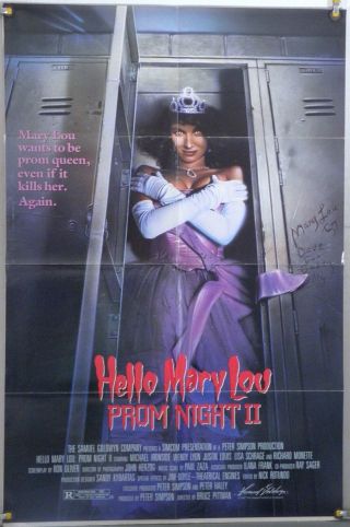 Hello Mary Lou: Prom Night Ii Ff Orig 1sh Movie Poster Wendy Lyon Horror (1987)