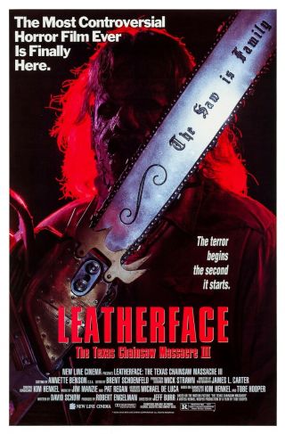 Leatherface: Texas Chainsaw Massacre Iii (1990) Movie Poster - Rolled