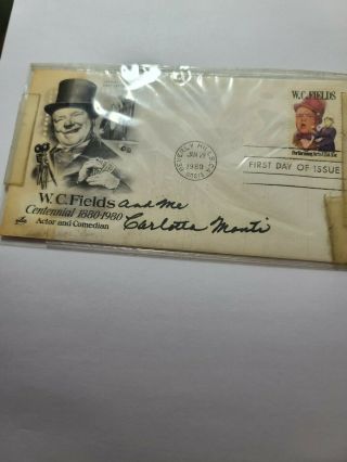 Comedian W.  C.  Fields First Day Cover Of His Own Stamp Signed By Carlotta Monti