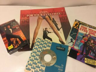 For Your Eyes Only - Vinyl Record - Vhs Video - More - Roger Moore - James Bond 007