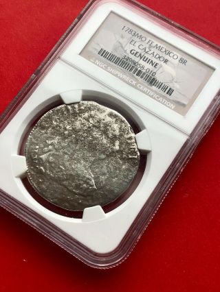 1783 Mo Mexico 8 Reales Silver Coin - El Cazador Shipwreck - Ngc