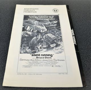 Silent Running Movie Pressbook 1972 Universal Studios Valley Forge Bruce Dern
