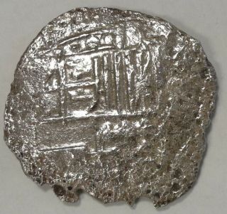 Atocha Era 8 Reales Silver Coin Potosi Shipwreck Ocean Find 18.  3 Grams 1100