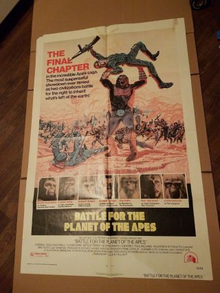 The Greatest Showdown Ever Battle For The Planet Of The Apes Orig.  27x41 Poster