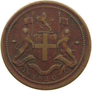 EAST INDIA COMPANY 1/2 CENT 1810 PENANG t77 333 2