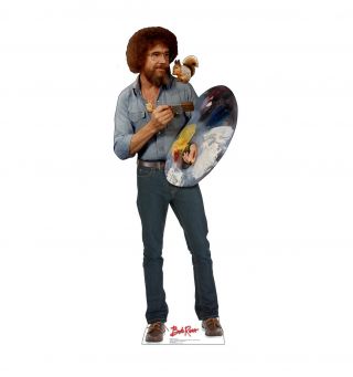 The Joy Of Painting Bob Ross And Friend Squirrel Lifesize Standup Standee 2782