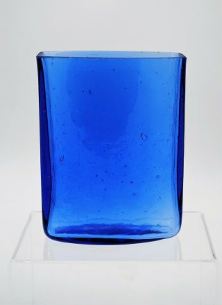Vintage Blenko Hand Blown Glass Vase - 446 - Sky Blue 1