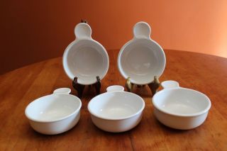 Vintage Corning P - 150 - B Grab It Bowls Set Of Five With Utensil Marks
