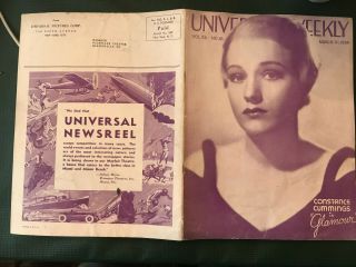 Universal Weekly March 31,  1934 34 Pages Black Cat Boris Karloff Bela Lugosi