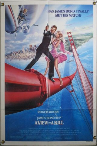A View To A Kill Ff Orig 1sh Movie Poster Roger Moore James Bond 007 (1985)