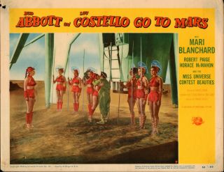 Abbott & Costello Go To Mars Lobby Card 7 1953