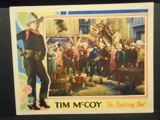 Tim Mccoy The Fighting Fool 1932 Lobby Card Vf Western
