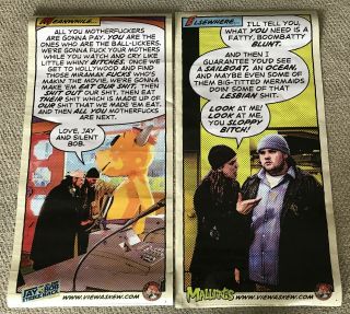 2 Kevin Smith Mallrats Jay & Silent Bob View Askew 36x18 2002 Comic Type Posters