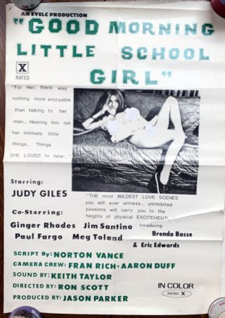 Good Morning Little School Girl Adult X - Rated Poster 1970 