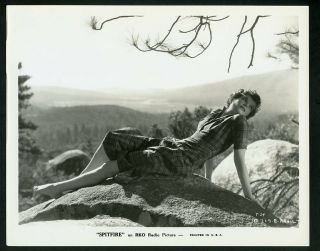 Katharine Hepburn Laying On Hilltop Vintage 1934 Rko Photo " Spitfire "