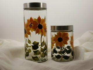Sunflower Canisters,  Set Of 2