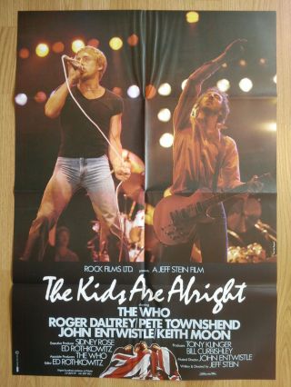 The Kids Are Alright Rare Vintage German 1 - Sheet 1979 - The Who Pete Townsend