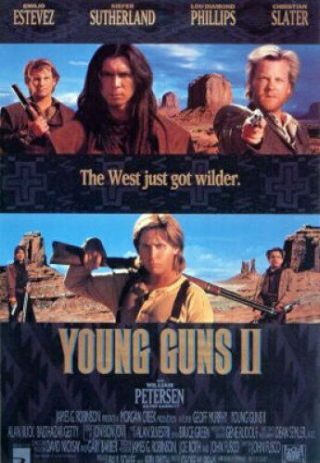 Young Guns Ii 2 Sided 27x40 Rare Rolled Movie Poster Kiefer Sutherland
