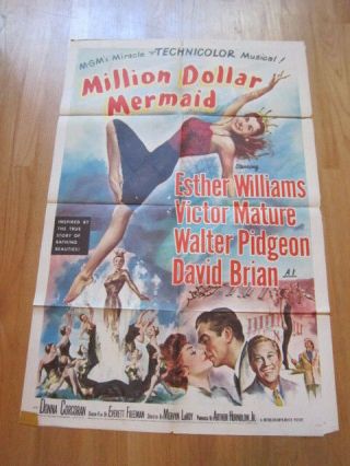 Million Dollar Mermaid 1952 Poster Esther Williams Musical