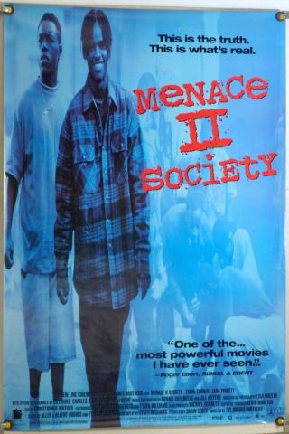 Menace Ii Society Rolled Orig Video Movie Poster Larenz Tate Tyrin Turner (1993)