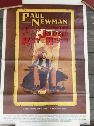 The Life & Times Of Judge Roy Bean Movie Poster Paul Newman