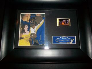 Beauty & The Beast Framed Movie Film Cell Memorabilia Compliments Poster Dvd Vhs
